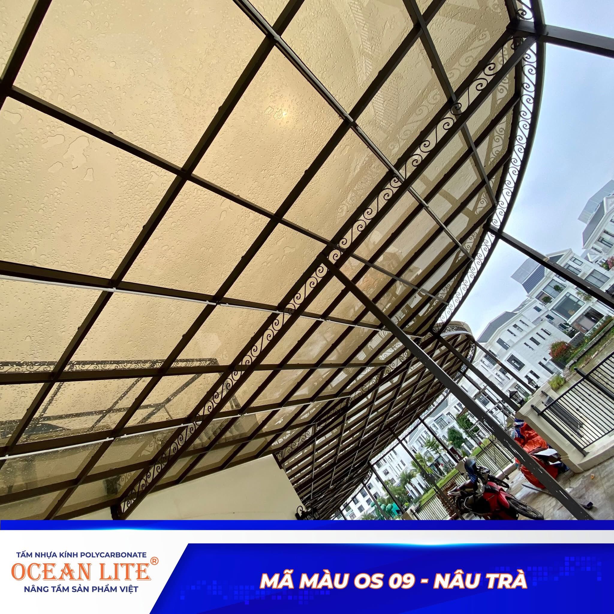 Tấm nhựa polycarbonate màu nâu trà 