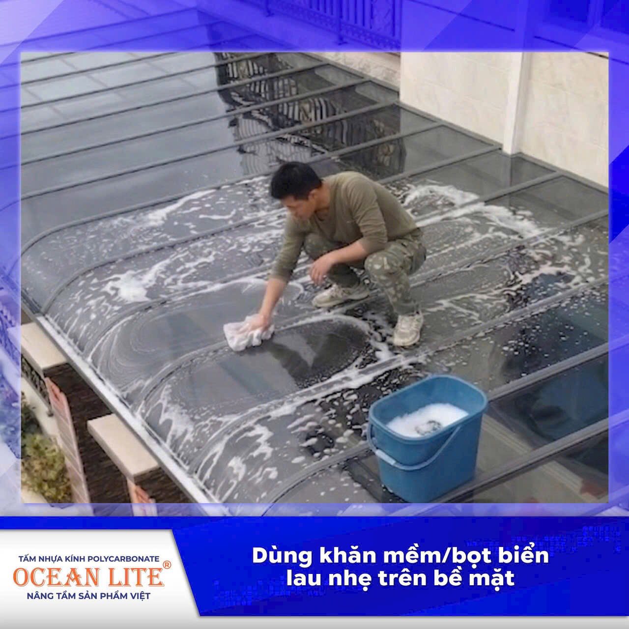 Vệ sinh tấm nhựa polycarbonate