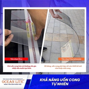 So sánh tấm nhựa Polycarbonate và tấm mica.