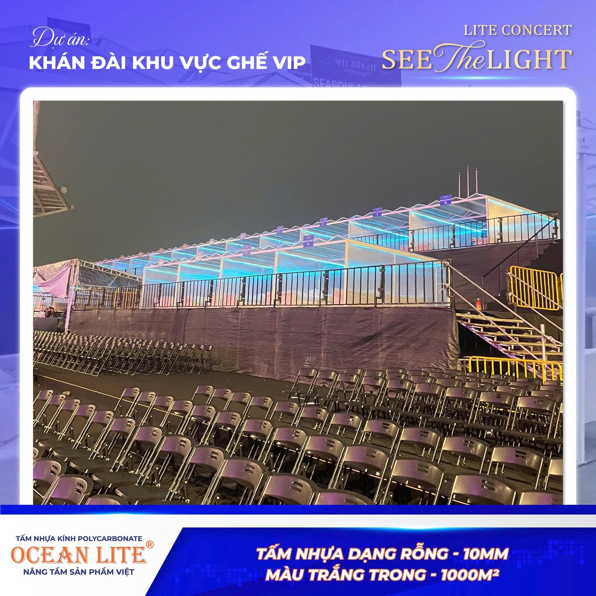 Mai che cách nhiệt bằng tấm nhựa Polycarbonate Rỗng 10mm
