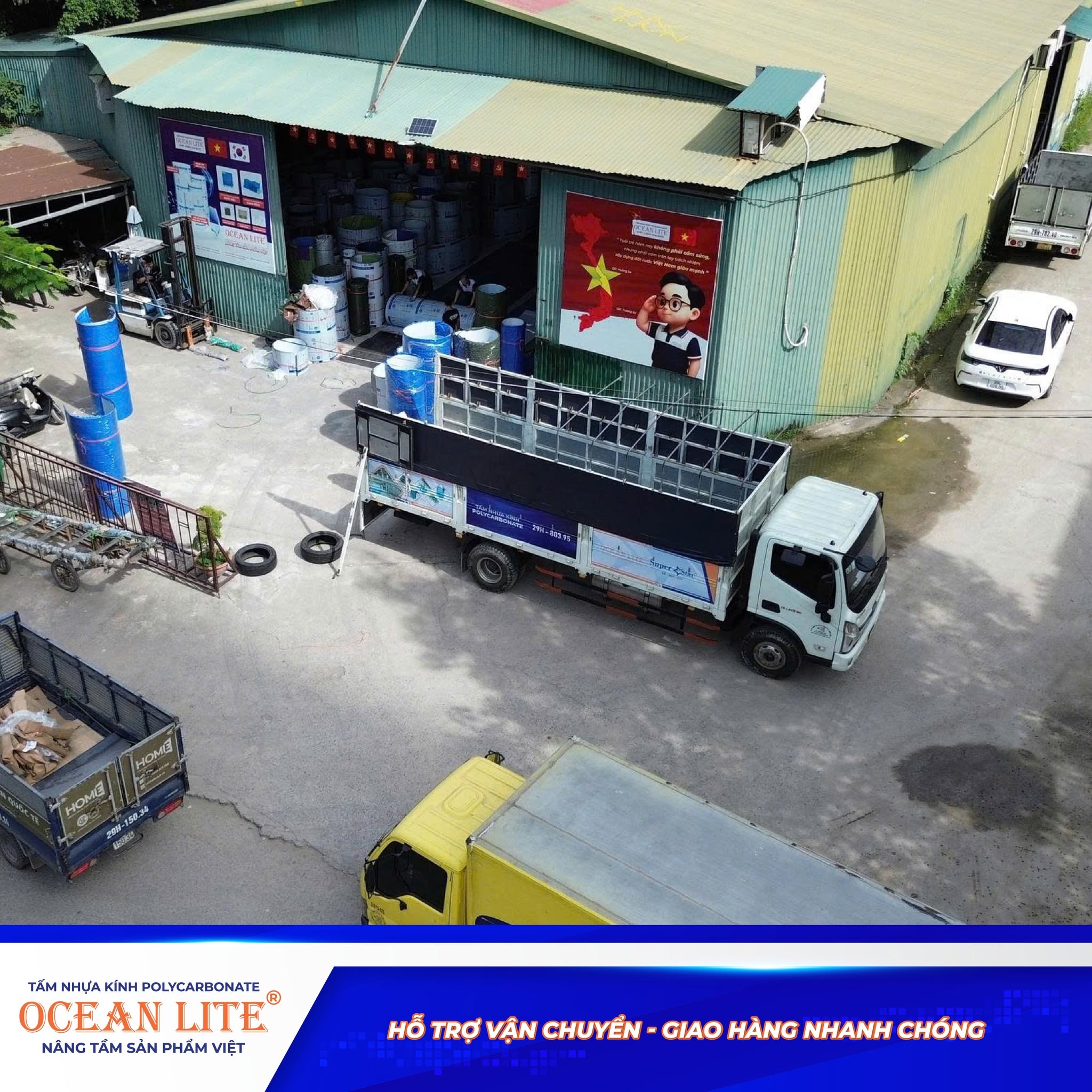 Tổng kho tấm nhựa polycarbonate tại Hà Nội